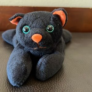 Vtg Halloween Beanie Boppers Stuffed Plush Black Cat 1997 From 24K Company